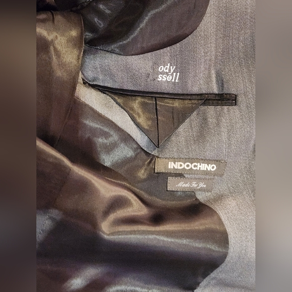 Indochino Mens Gray Wool Suit Jacket Blazer sz 40 Pants sz 34 Dress Work Wedding - Picture 14 of 14